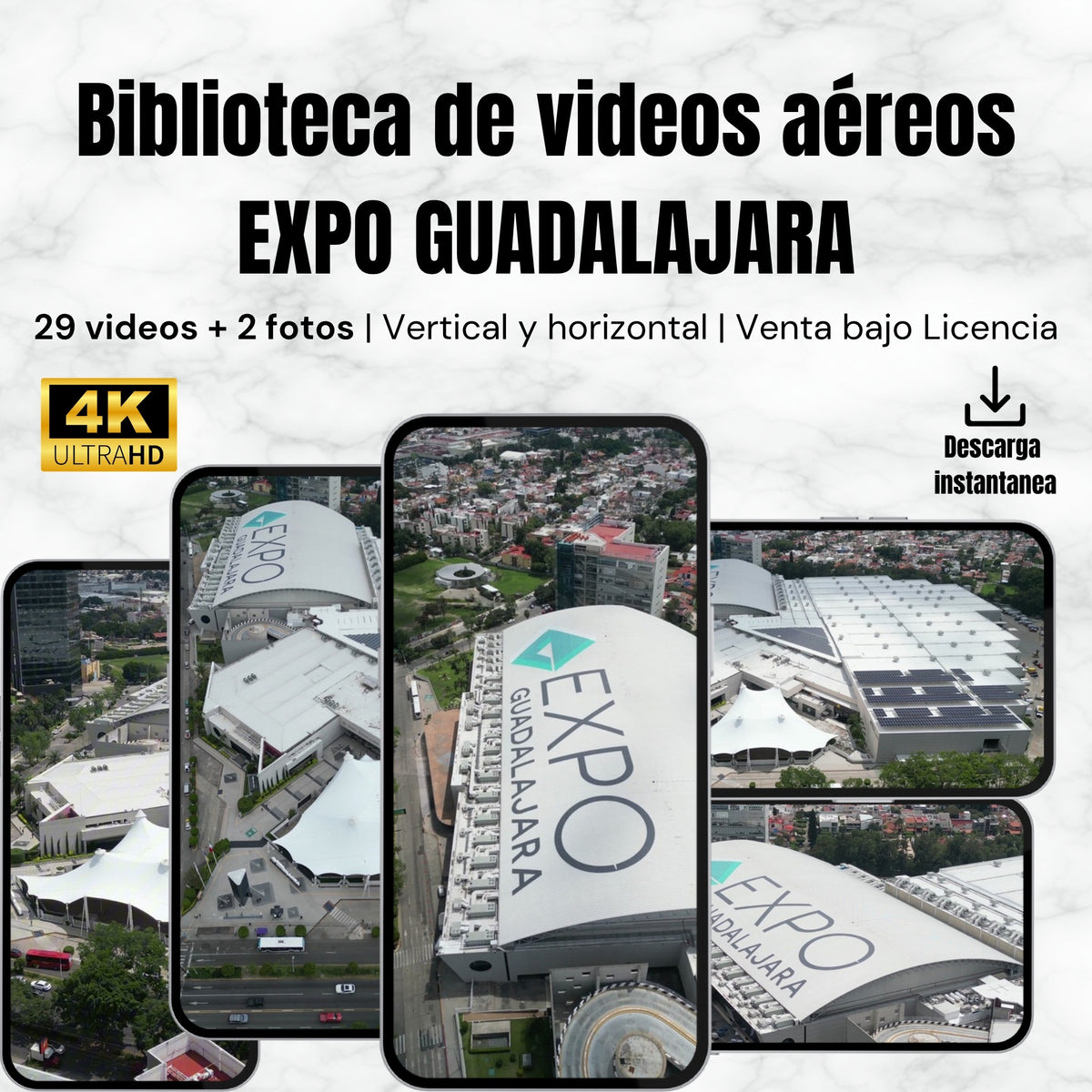 Expo Guadalajara, pack completo de videos aéreos 4K vertical y horizontal