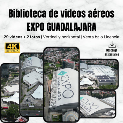 Expo Guadalajara, pack completo de videos aéreos 4K vertical y horizontal