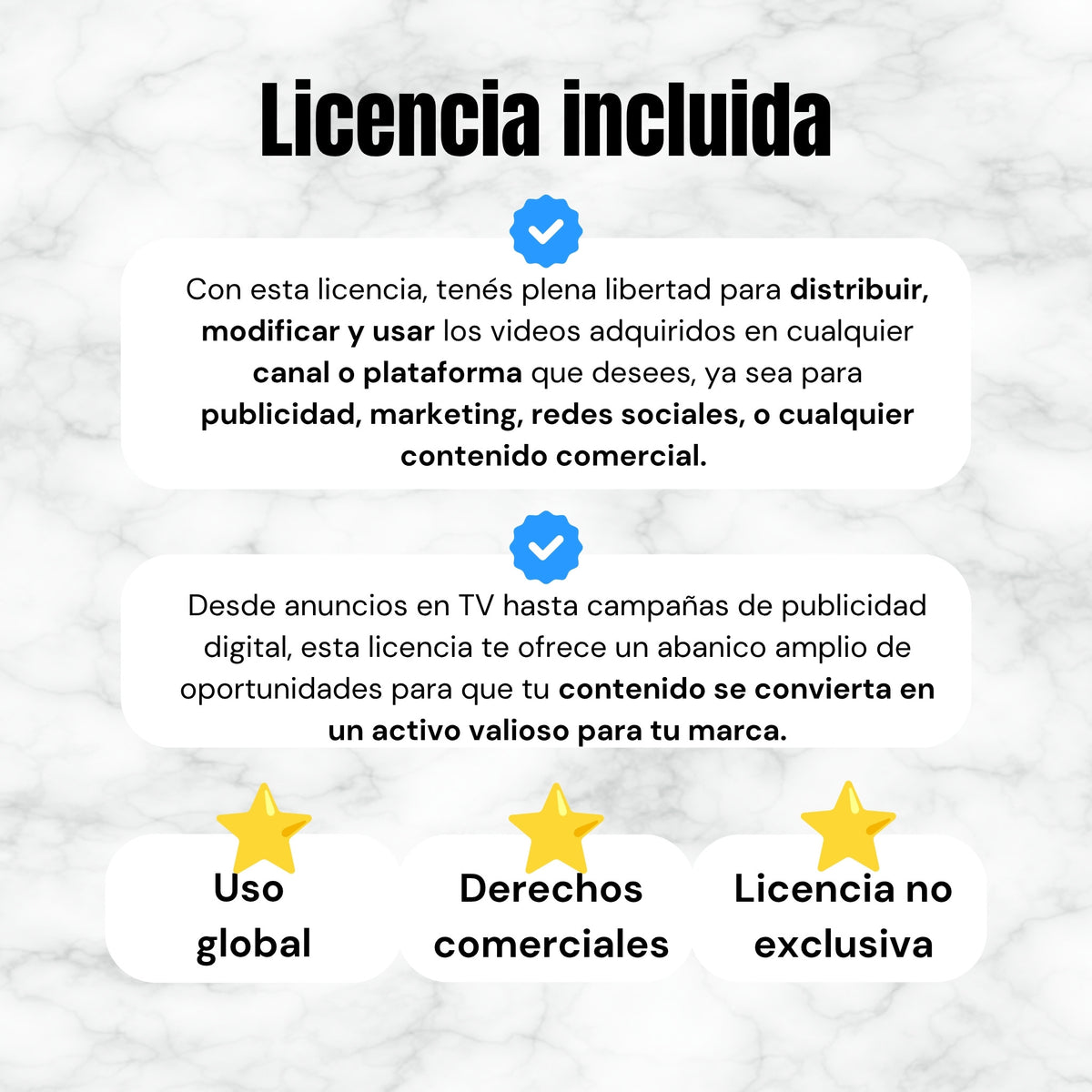 Licencia global comercial incluida