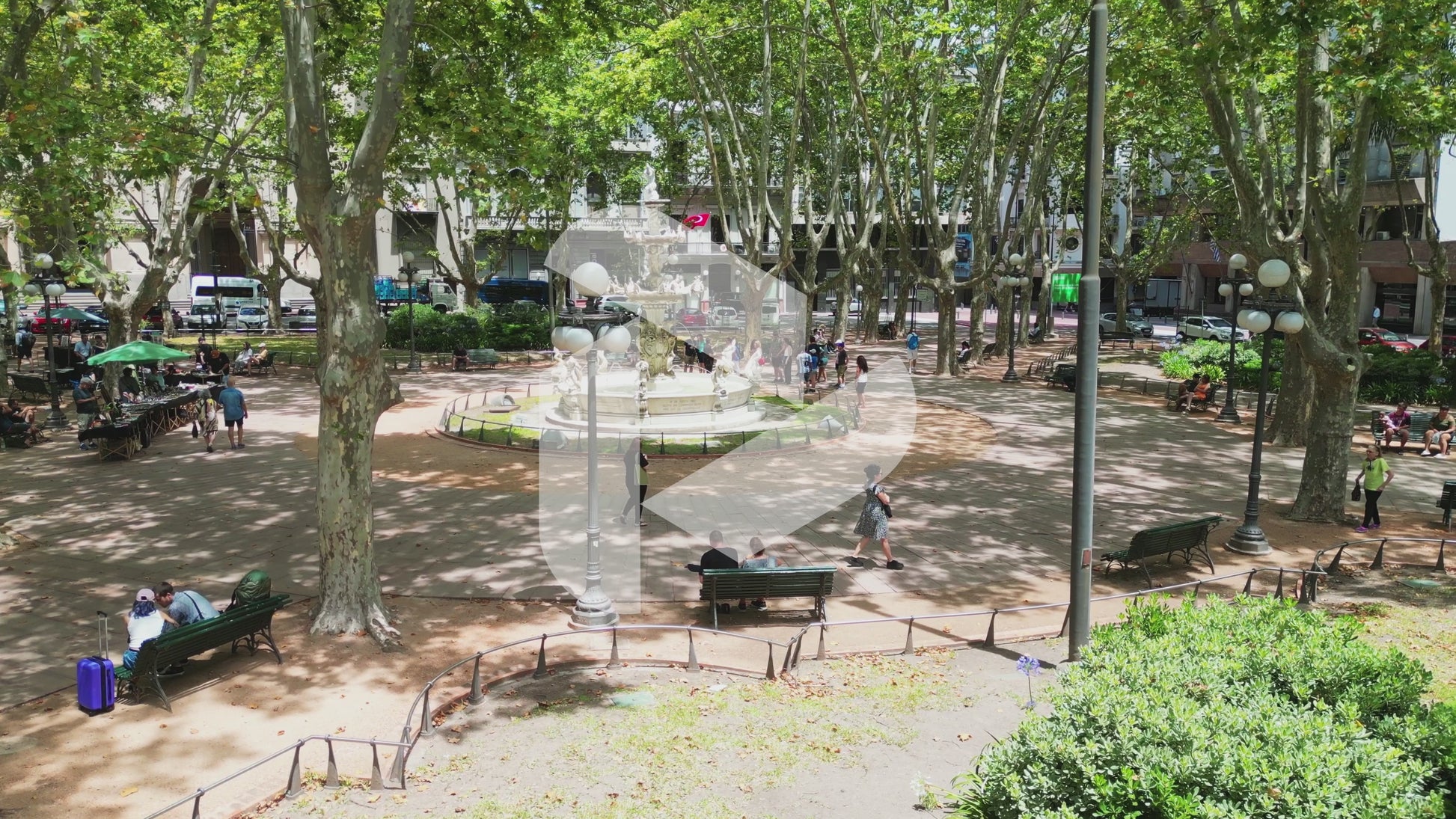 Órbita de la Plaza de la Constitución (Matríz), Montevideo, Uruguay
