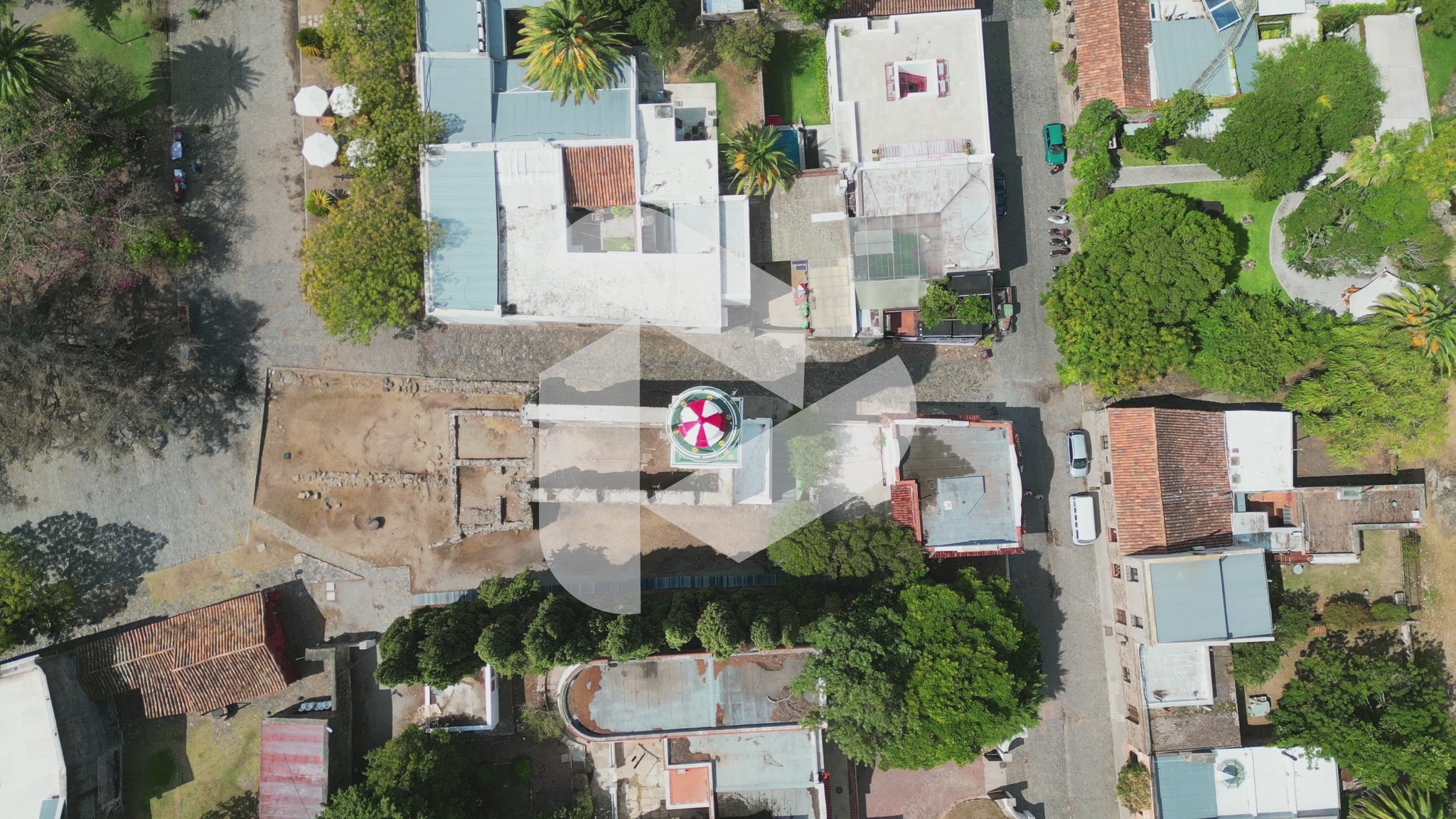 Bird's Eye del Faro de Colonia del Sacramento, Colonia, Uruguay
